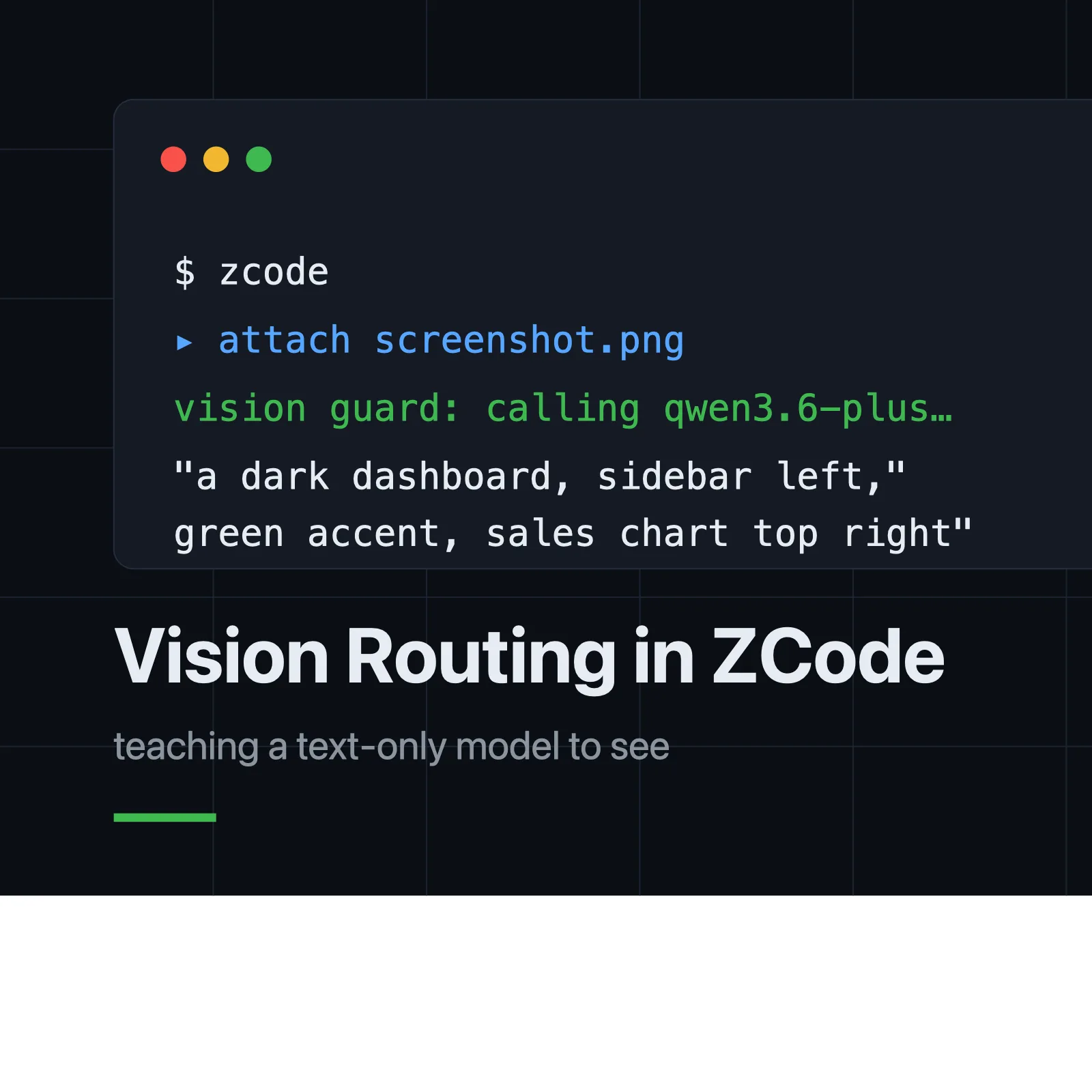 Vision Routing in ZCode: Teaching a Text-Only Model to See