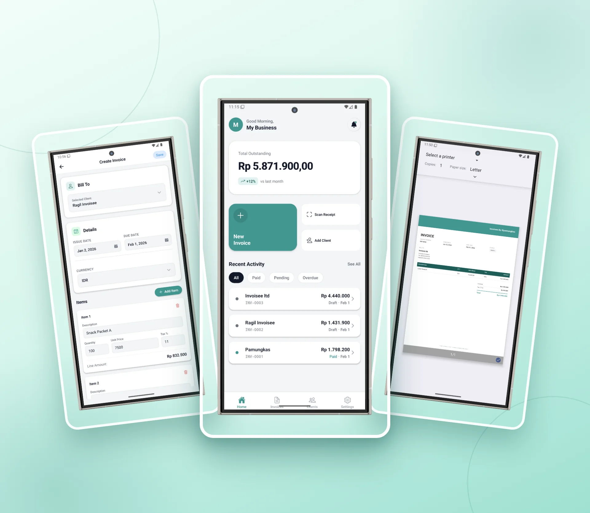 Invoisee - Offline Invoice App Maker project preview
